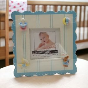 Special Moments Blue Wooden Baby Picture Photo Frame Factory Sealed New